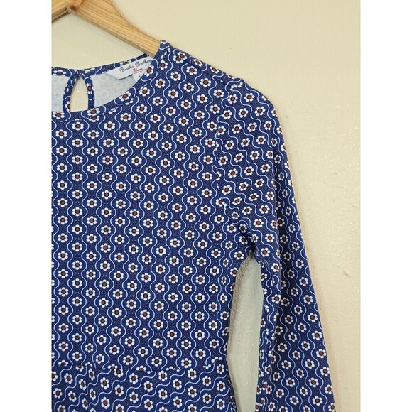 Brooks Brothers Floral Long Sleeve Dress Girls Size Large Blue Red White Ruffle - Picture 5 of 10